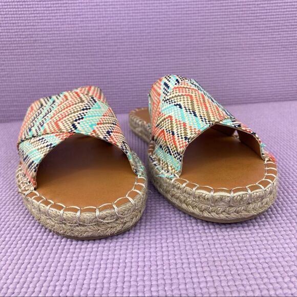 Serra Woven Cross Strap Espadrille Slide Sandals Size 8 NWOT - Picture 7 of 10